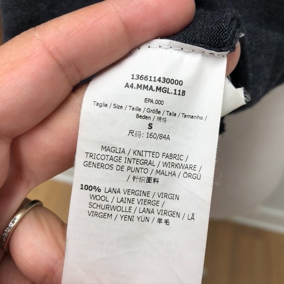 MaxMara WoolTunic Sweater Womens Small Blue Brown Long Sleeve Oversize Lagenlook - Picture 11 of 14